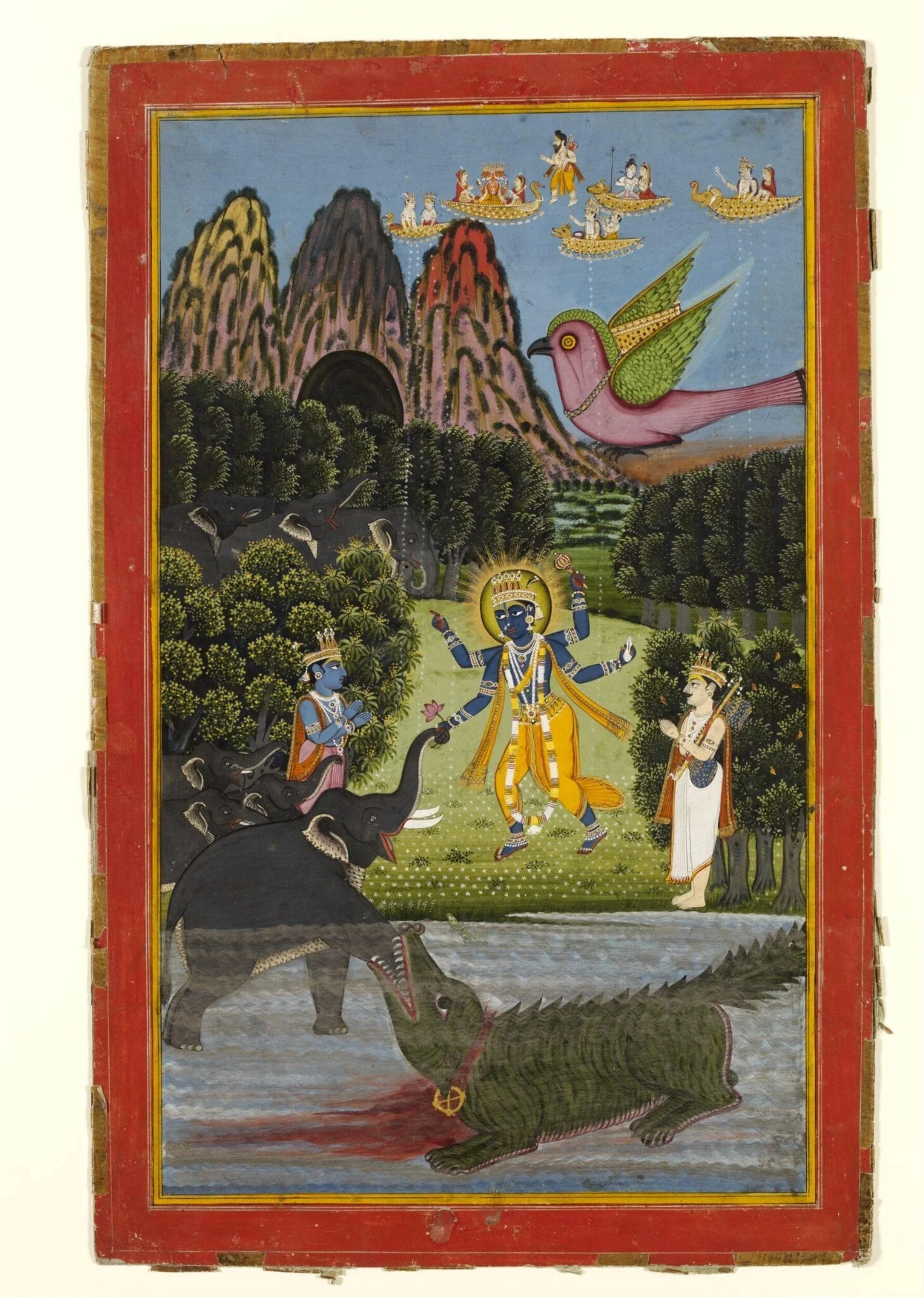 Gajendramoksha, by Unknown, paint, 1850