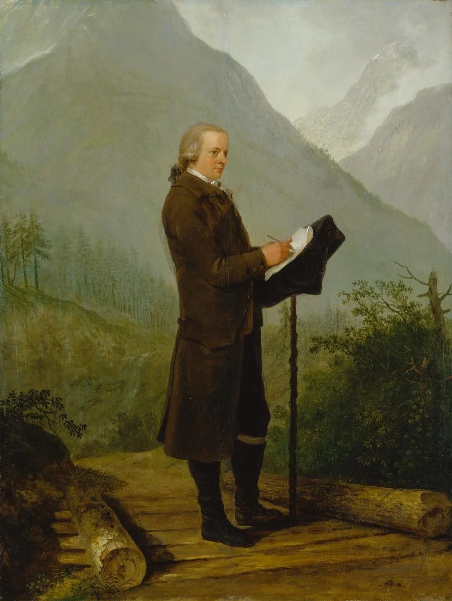 Ludwig Hess im Gebirge zeichnend, by Heinrich Freudweiler, oil, 1796