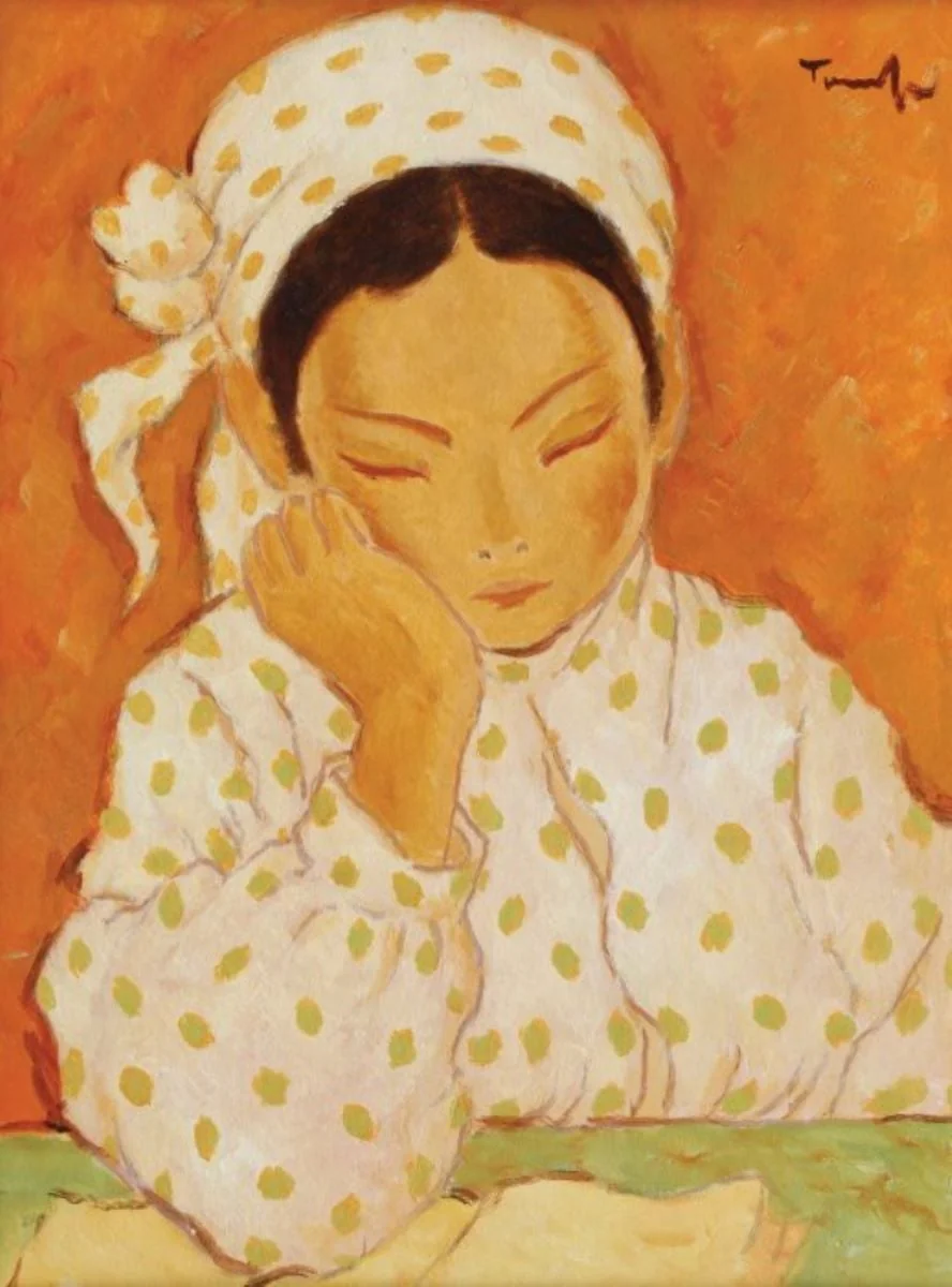 Afizé [Tătăroiacă citind], by Nicolae Tonitza, 1934