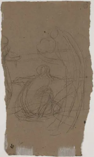 Study for "Variations in Blue and Green" [verso]