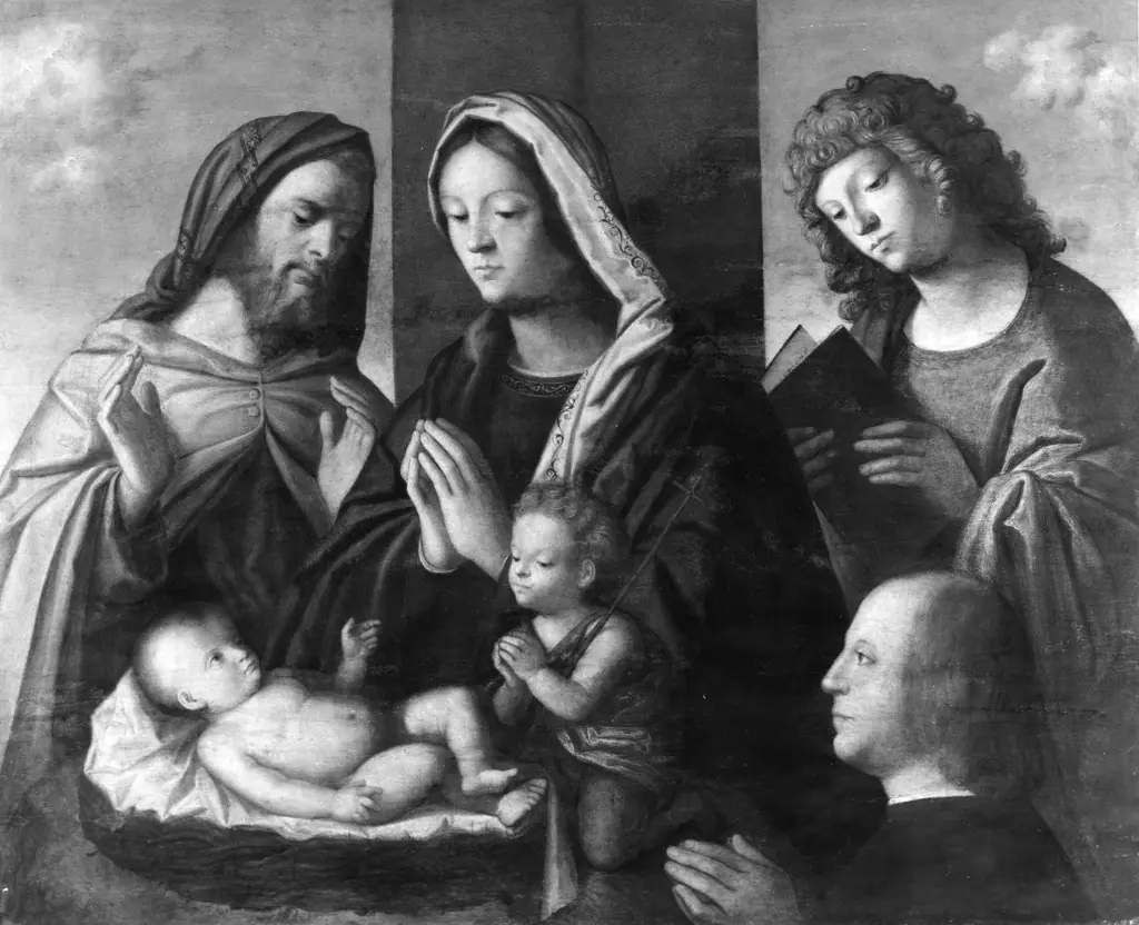 The Holy Family with the Young St. John the Baptist, St. John the Evangelist, and a Donor