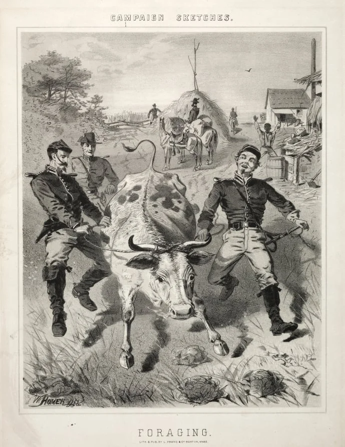 Campaign Sketches:  Foraging, by Winslow Homer, 1863