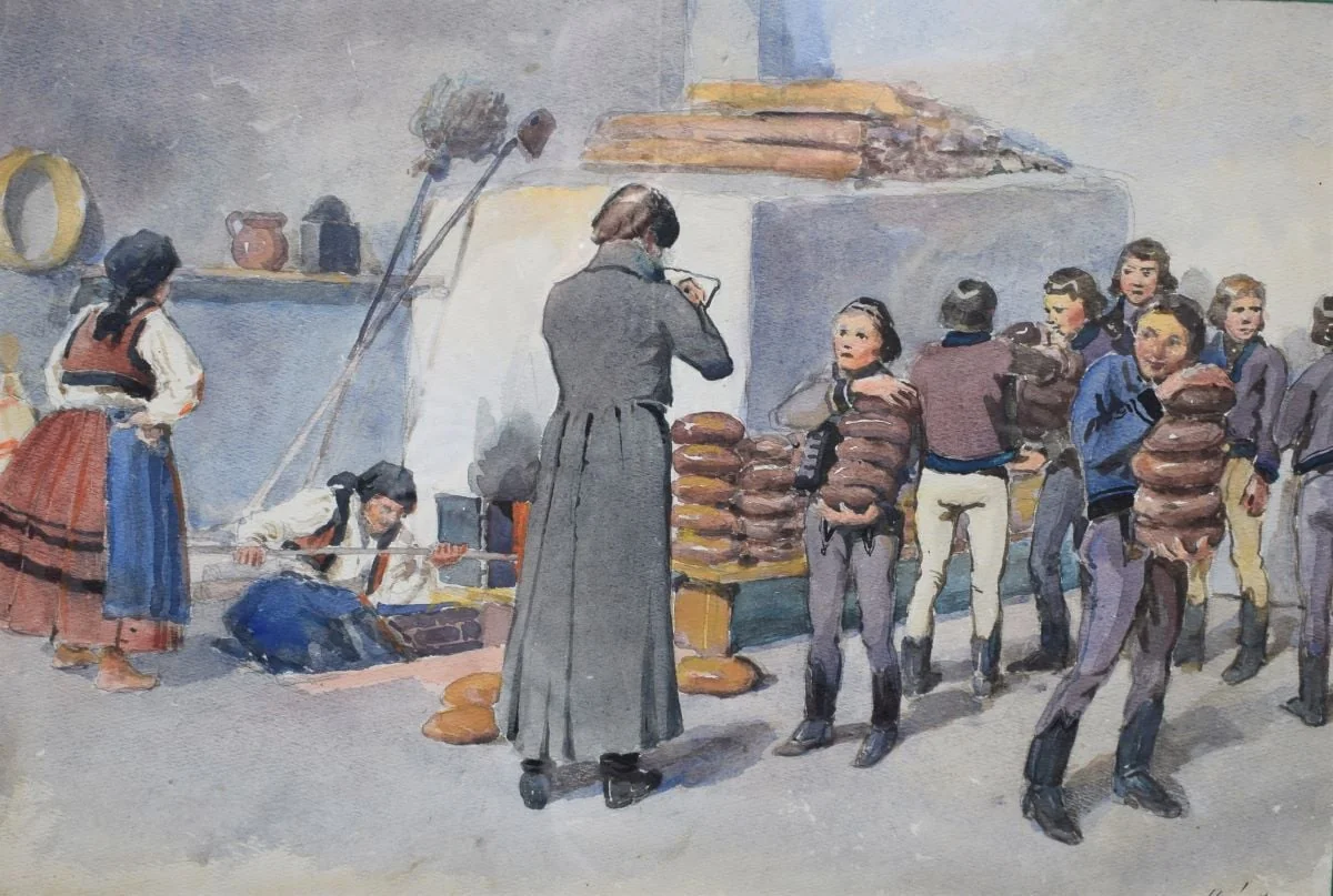 Înpărțirea pâinii, by Rezső Haáz