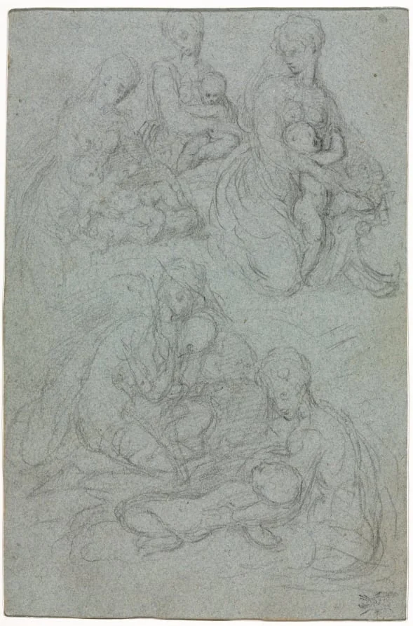 Sketches of Virgin and Child