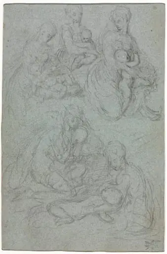 Sketches of Virgin and Child
