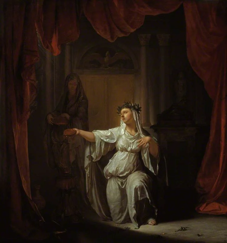 Two Vestal Virgins, by Nikolaas Verkolje, oil, 1719