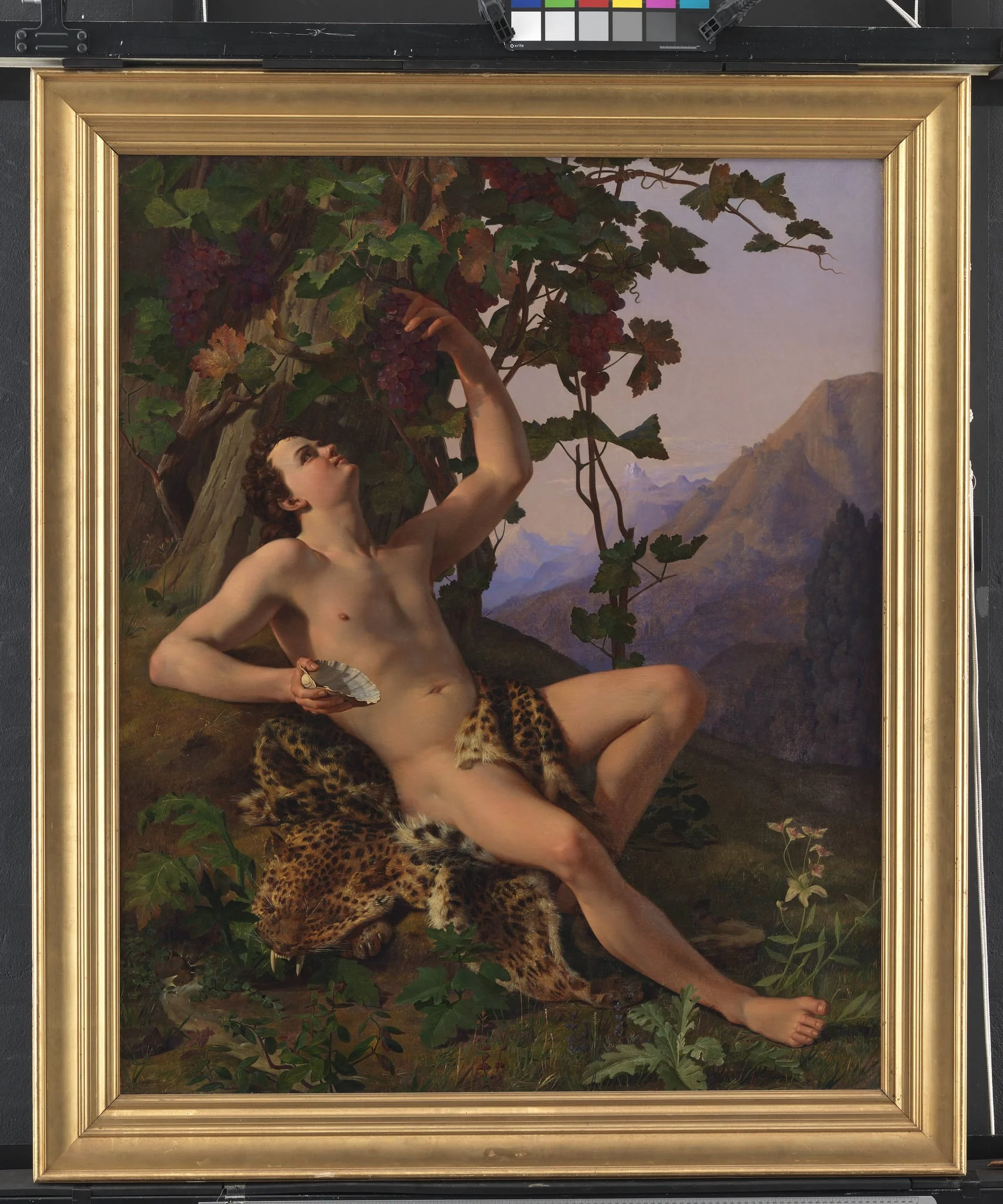 A young faun picking grapes, by Unknown, 1850