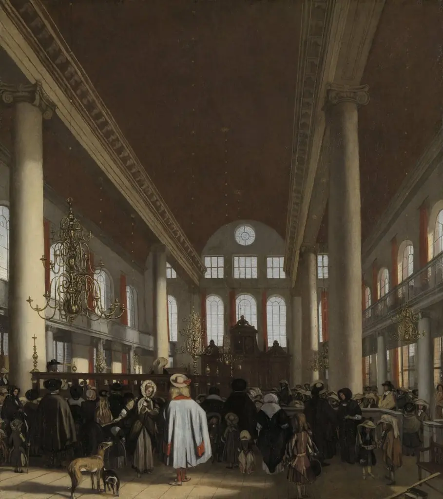 Interior of the Portuguese synagogue in Amsterdam