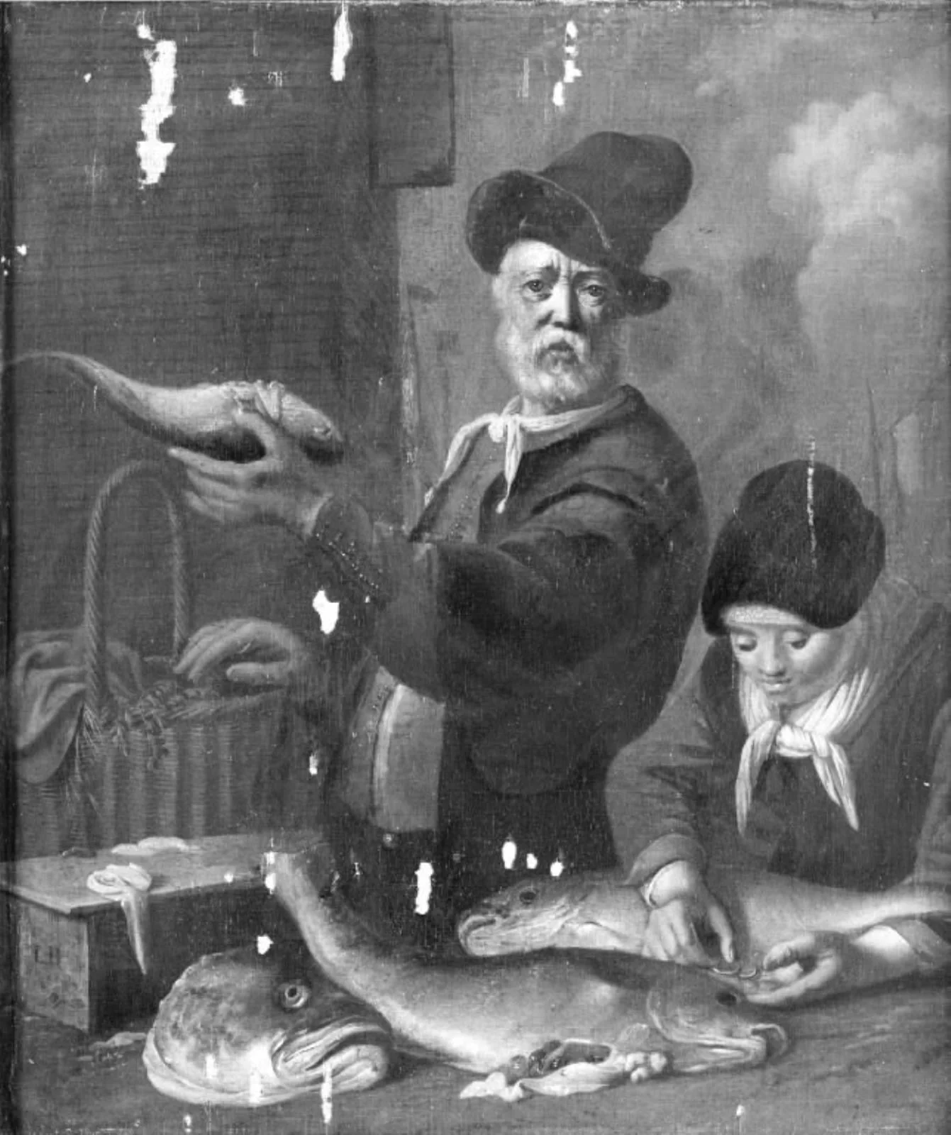 The Fishmonger, by Unknown, 1677