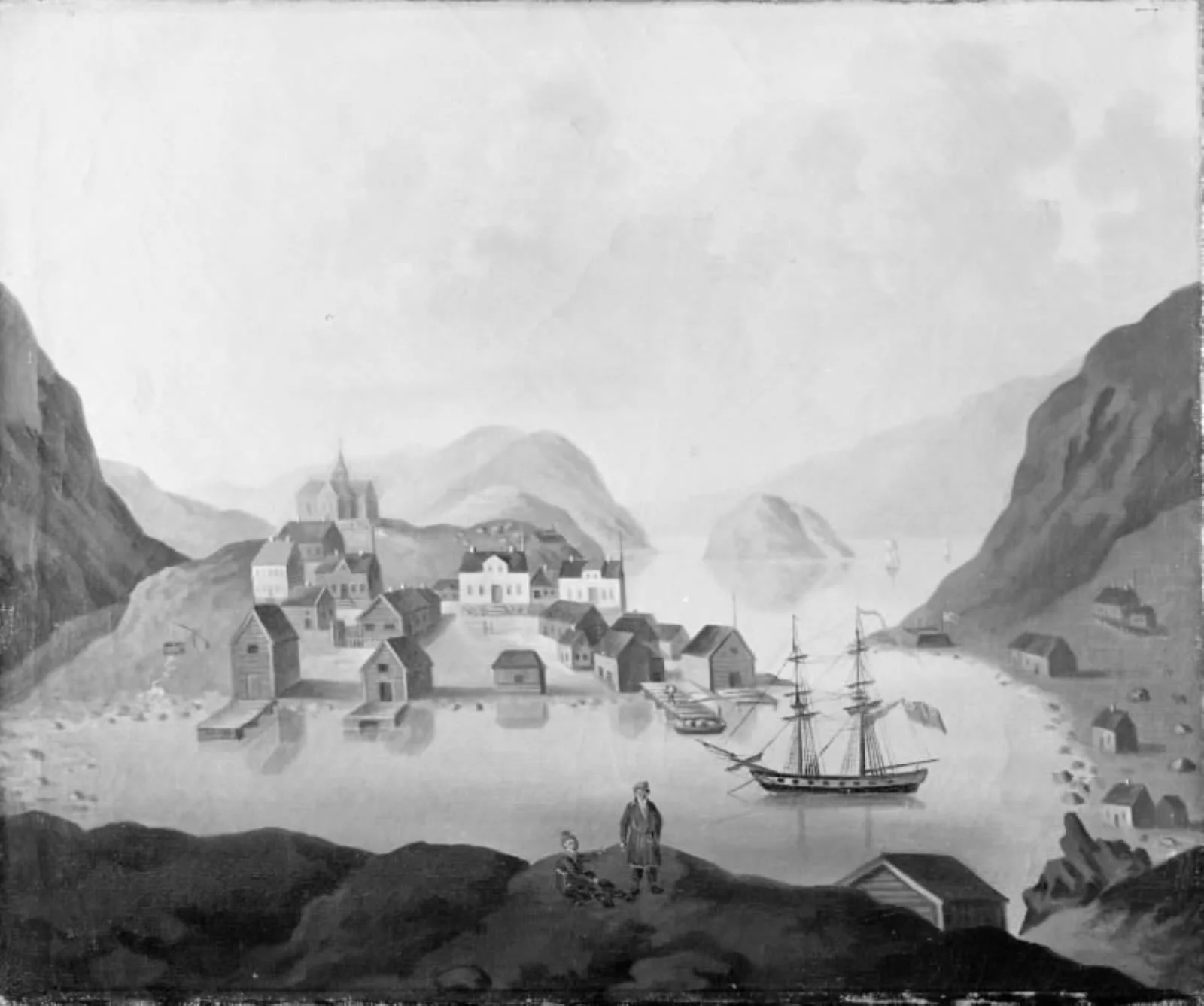 En søhavn, by Unknown, 1750