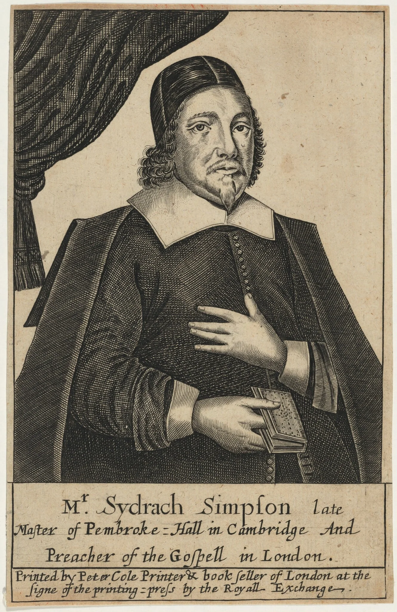 Sydrach Simpson, by Unknown 19th Century, ink, 1850