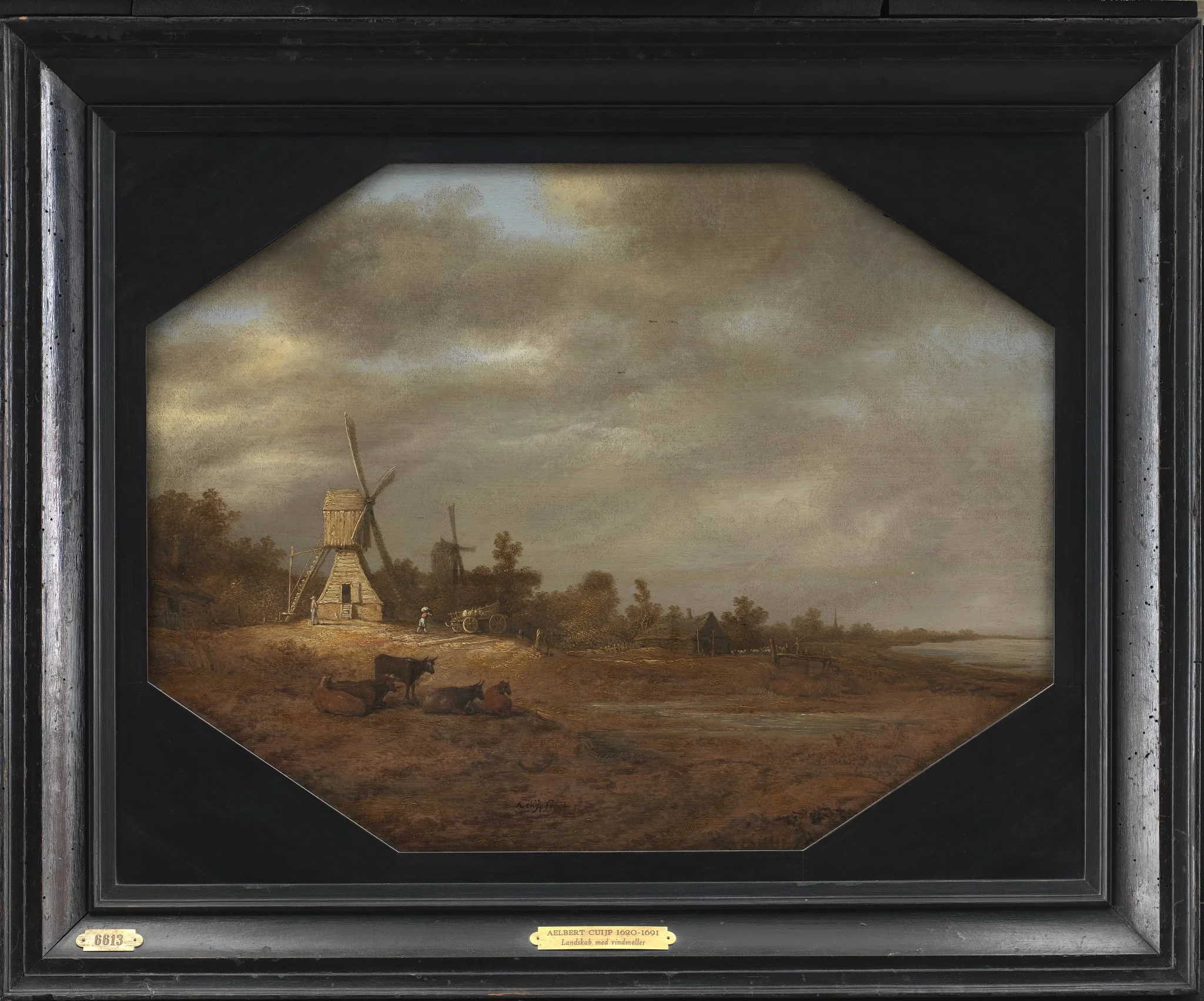 Landscape with Windmills, by Unknown, unspecified, 1640