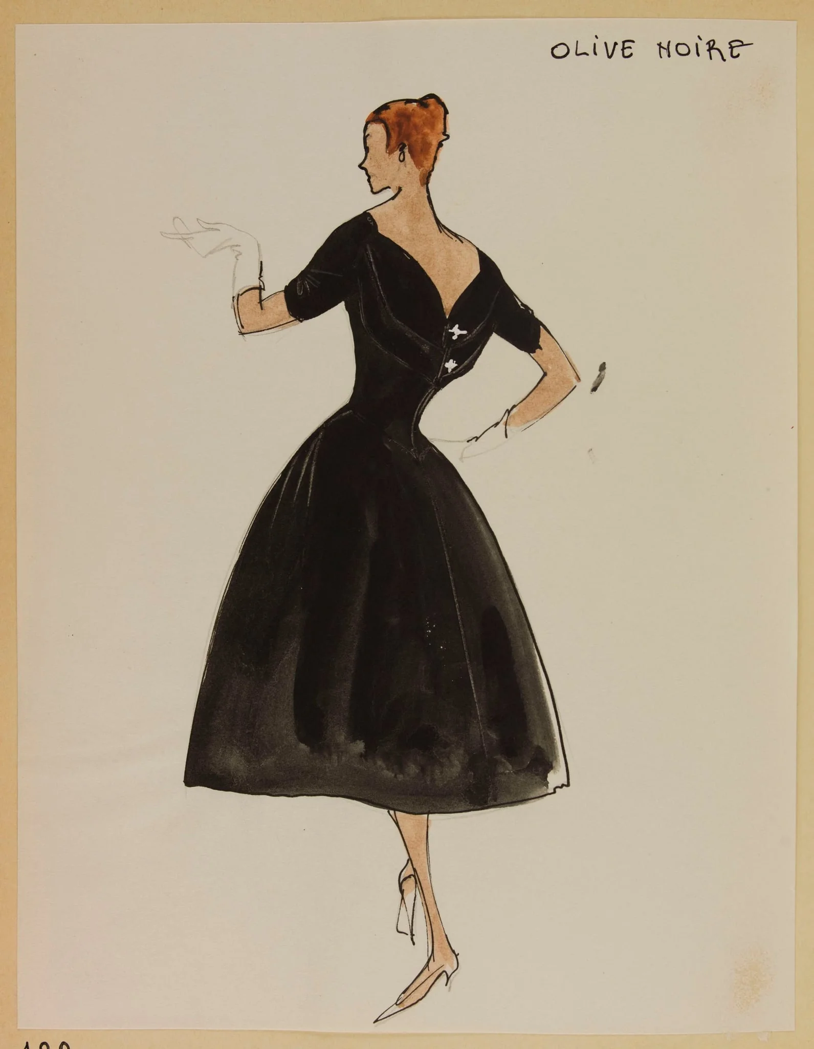 Olive noire, by Carven, 1955