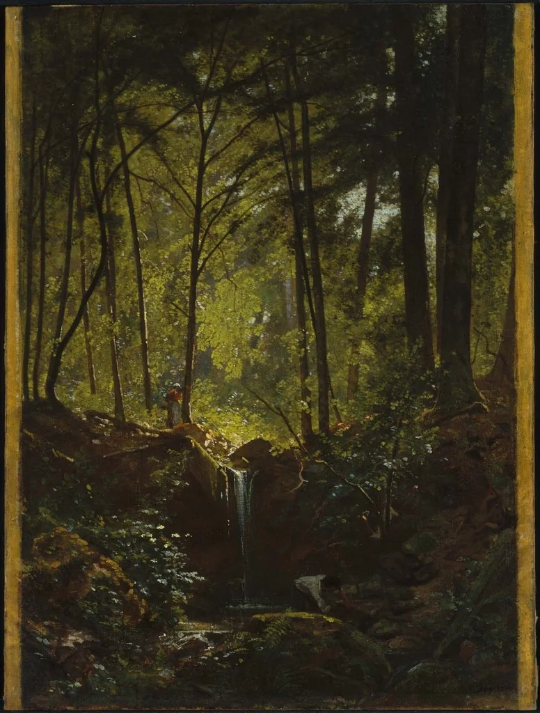 Stream in the Forest near Plombières, by François-Louis Français, oil, 1864
