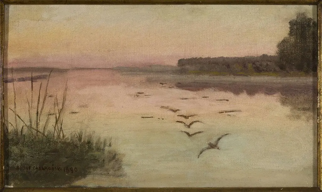 Lake at dusk