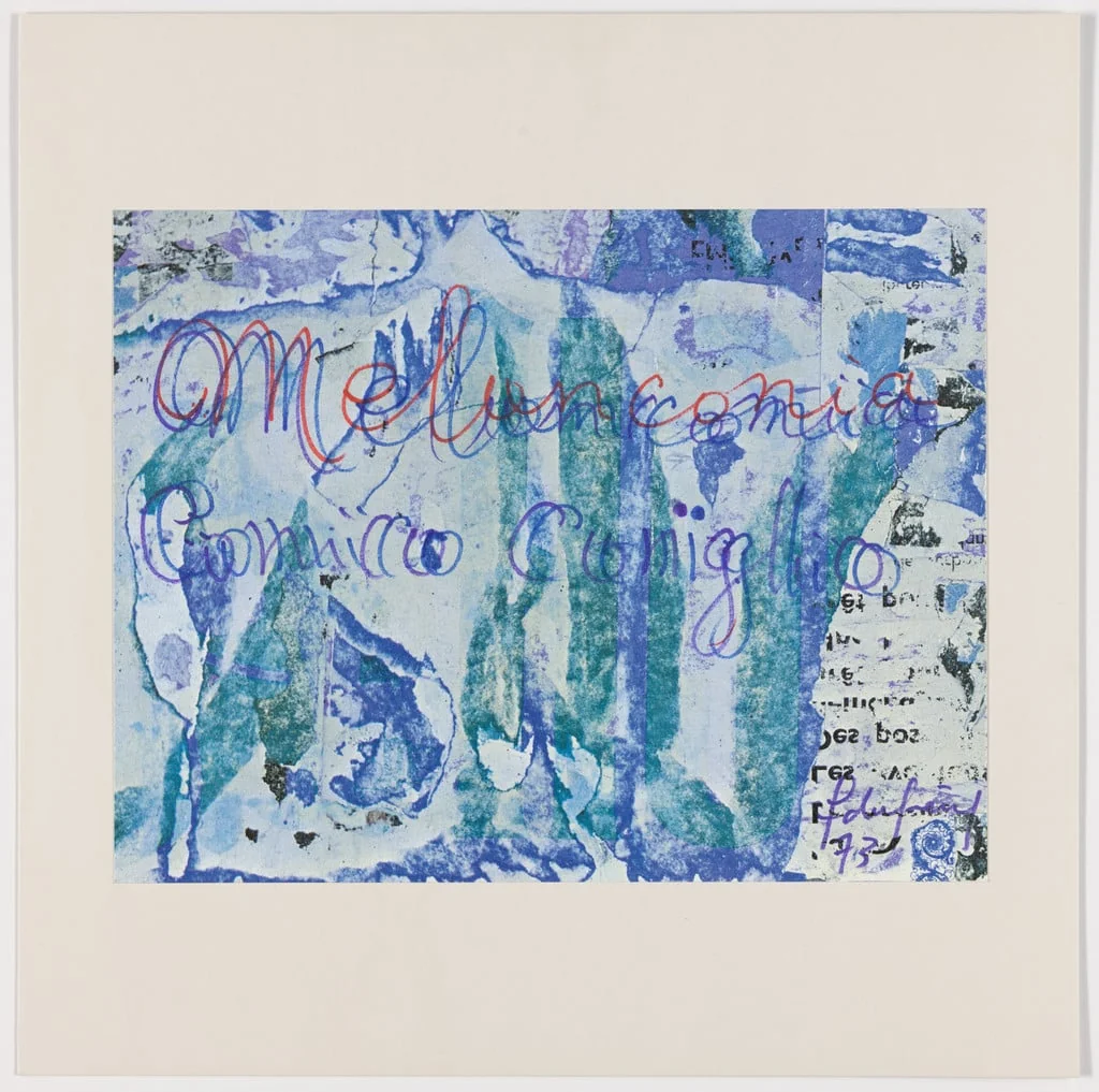 Untitled, by François Dufrêne, ink, 1973