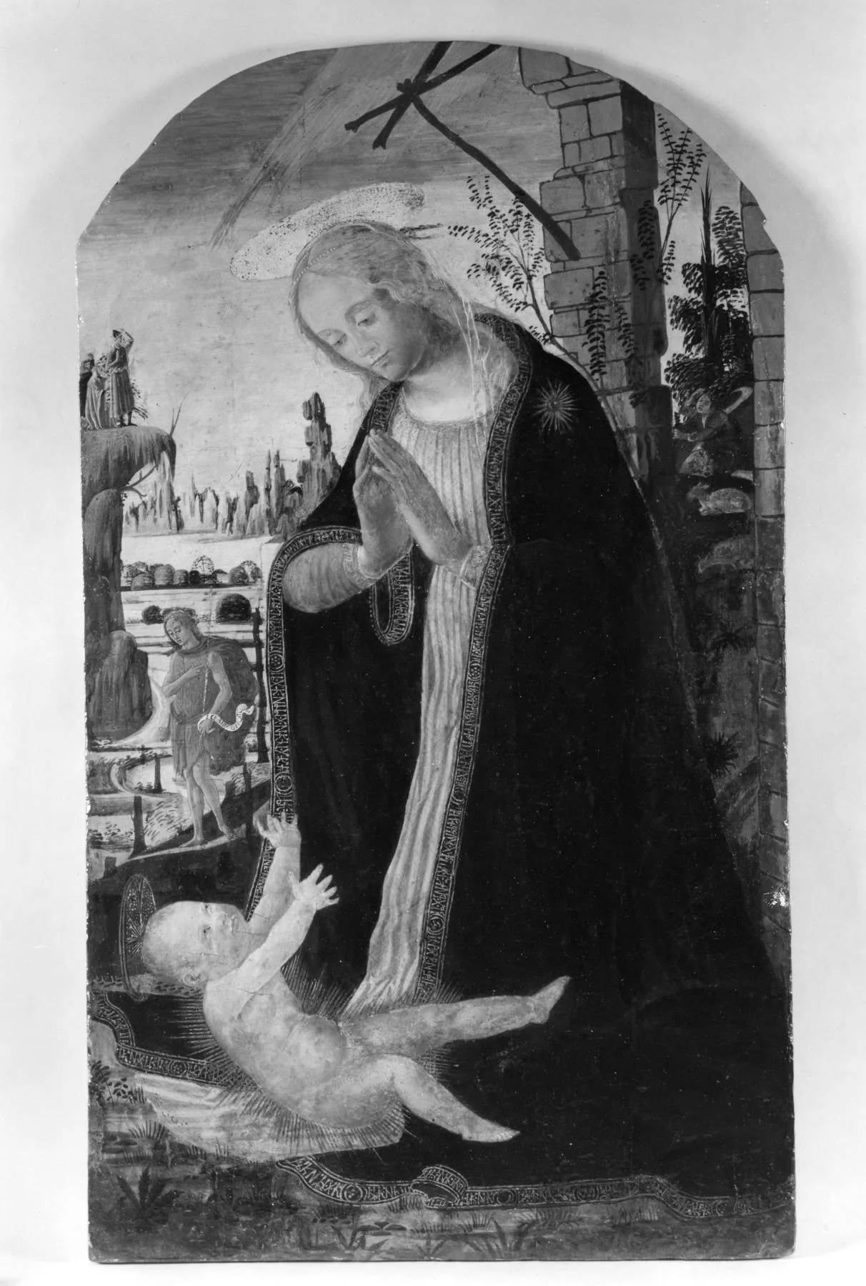 Madonna Adoring The Child, by Jacopo da Sellaio, oil, 1500