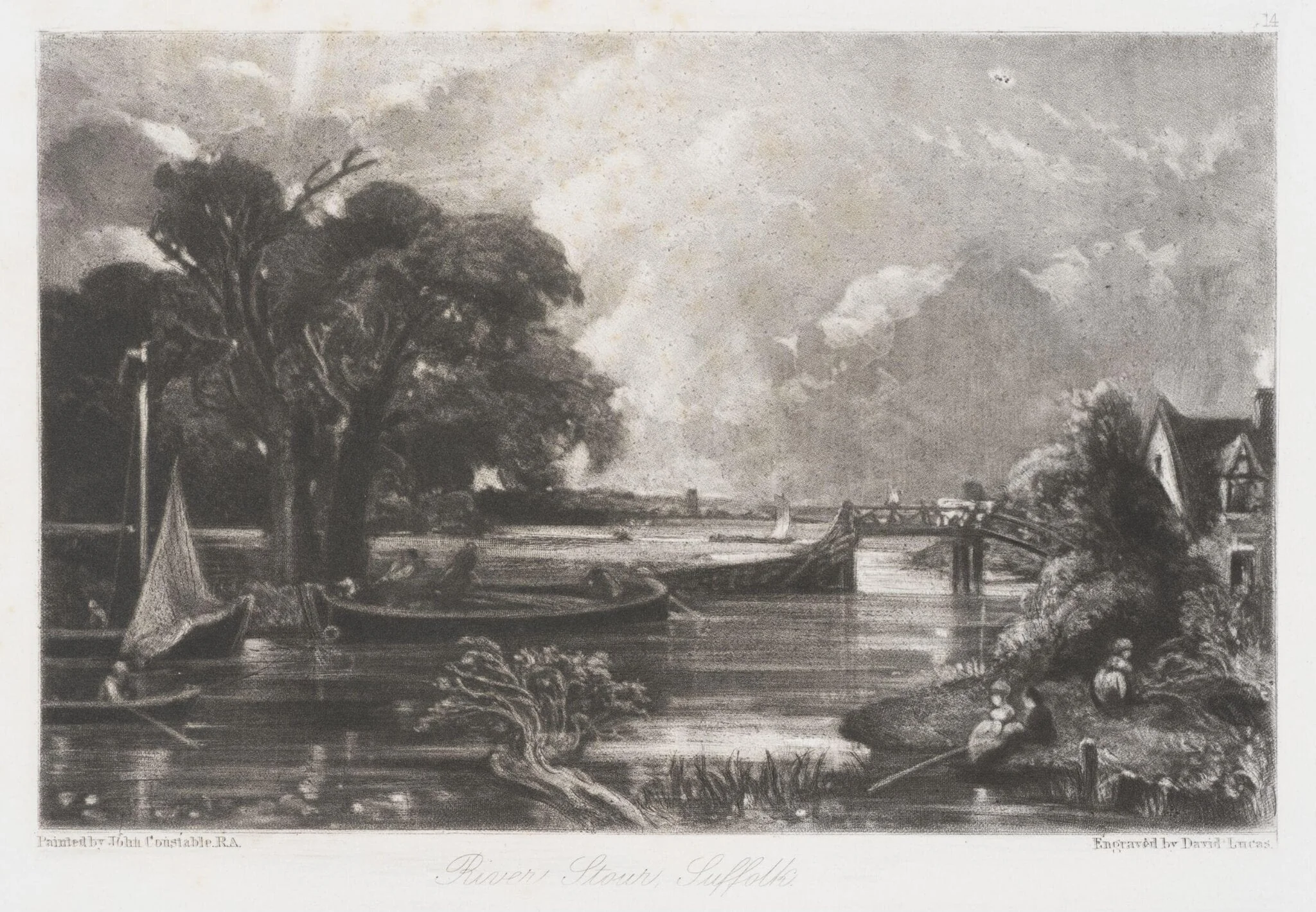 River Stour, Suffolk, by John Constable, 1855