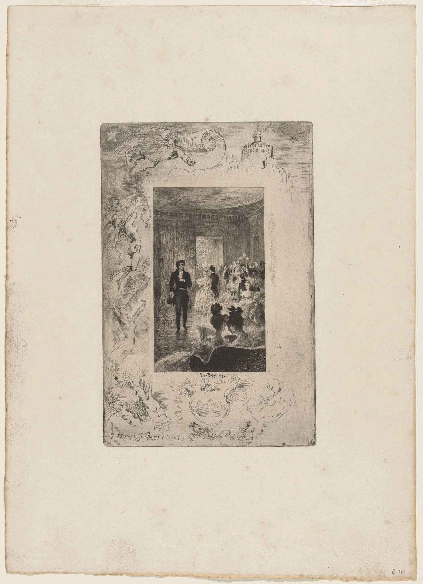 I Promessi Sposi, by Félix-Hilaire Buhot, ink, 1874