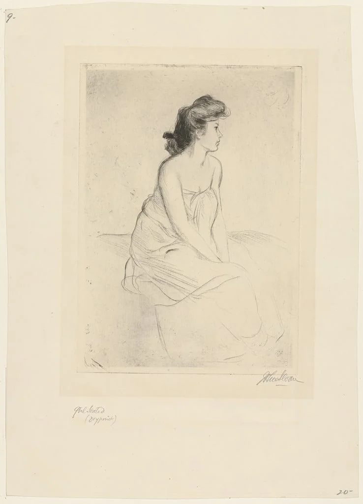 Untitled, by John Sloan, ink, 1903