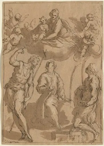 Madonna and Child in Glory with Saints John the Baptist, Stephen, and Lawrence