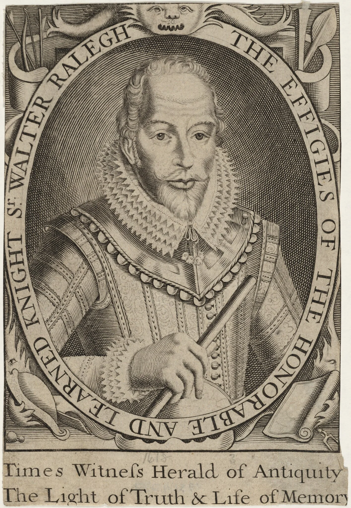 Sir Walter Raleigh, by Unknown, ink, 1621