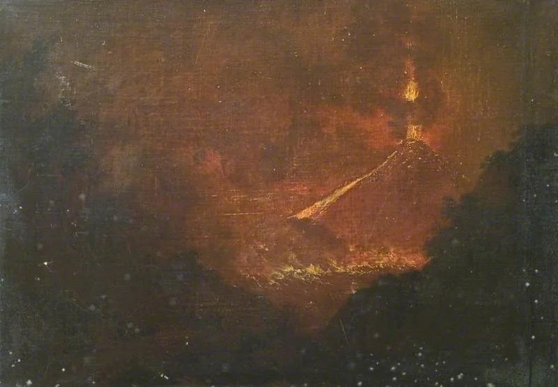 Vesuvius in Eruption, Italy, by Unknown, oil