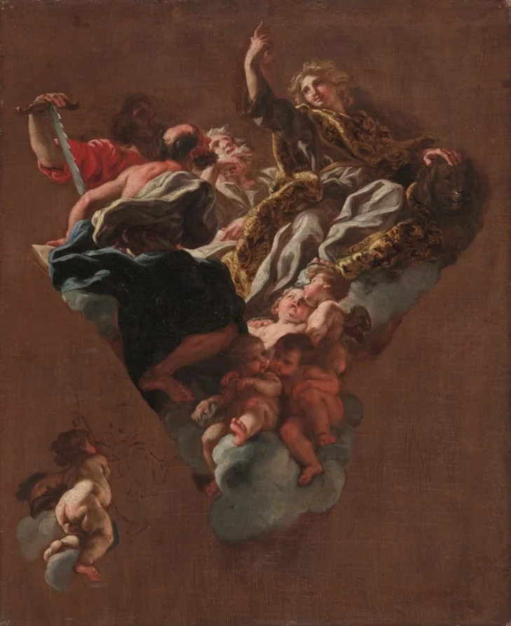 Sketch for "The Four Prophets of Israel" (for Il Gesù, Rome), by Giovanni Battista Gaulli, unspecified, 1676