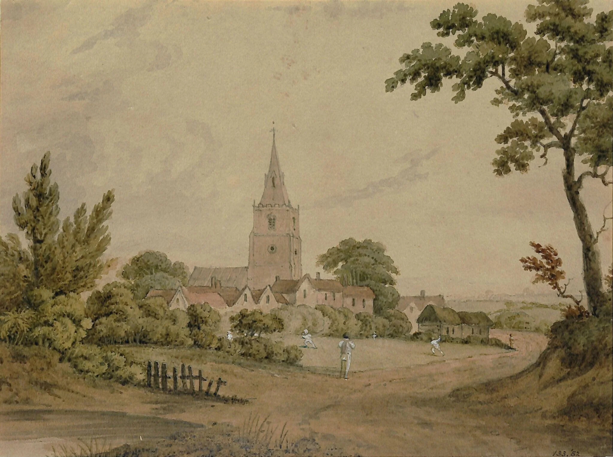 Village church and green