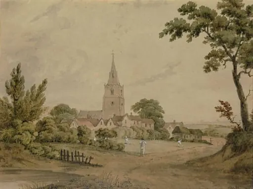 Village church and green