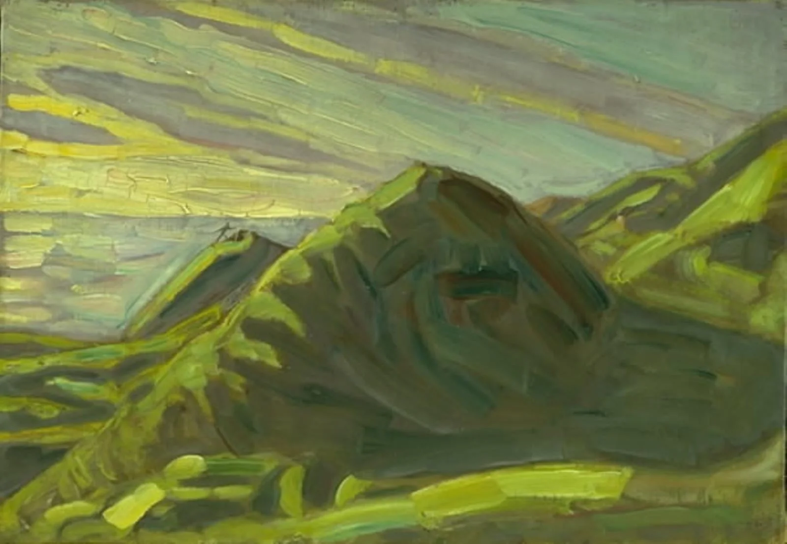 Cliffs at Røsnæs. Evening, by Unknown, 1908