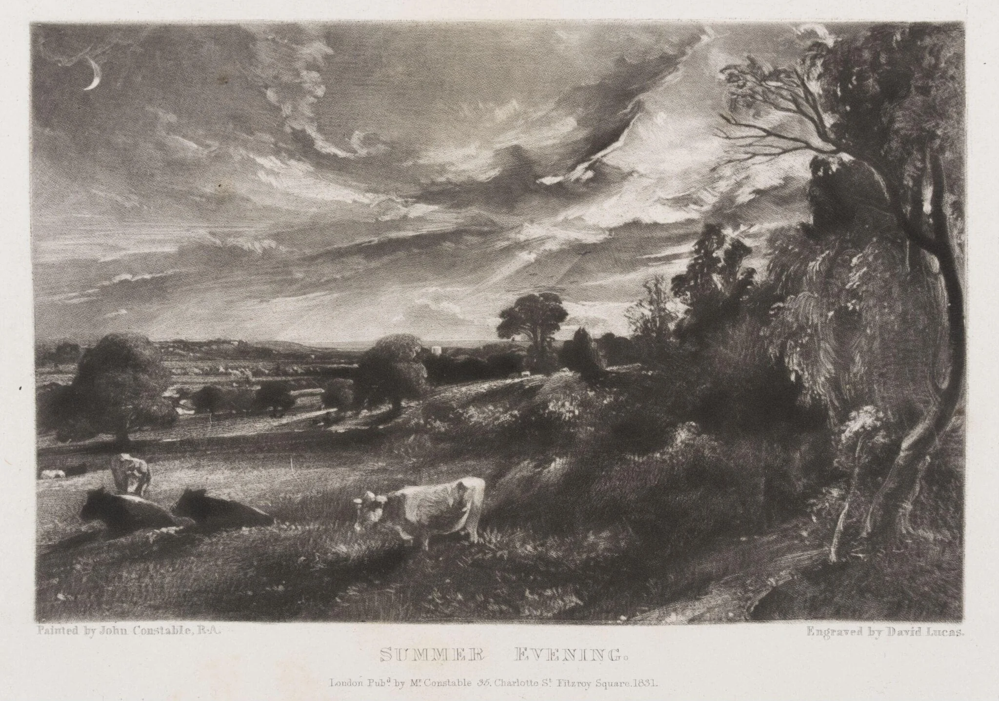 SUMMER EVENING, by John Constable, 1831