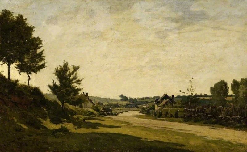 La Grande Route, by Henri Harpignies, oil, 1869