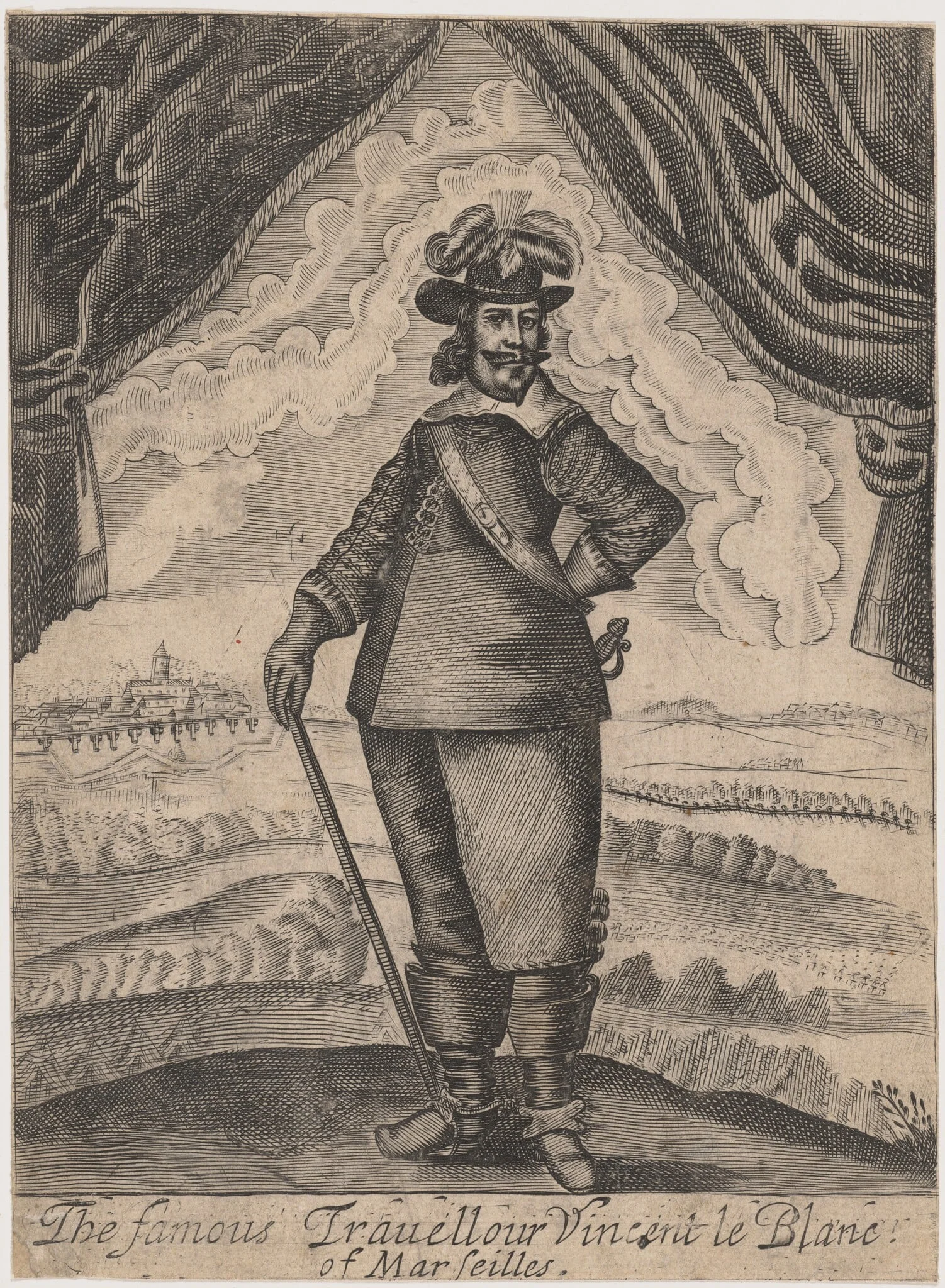 Vincent le Blanc of Marseilles, by Unknown 19th Century, ink, 1850