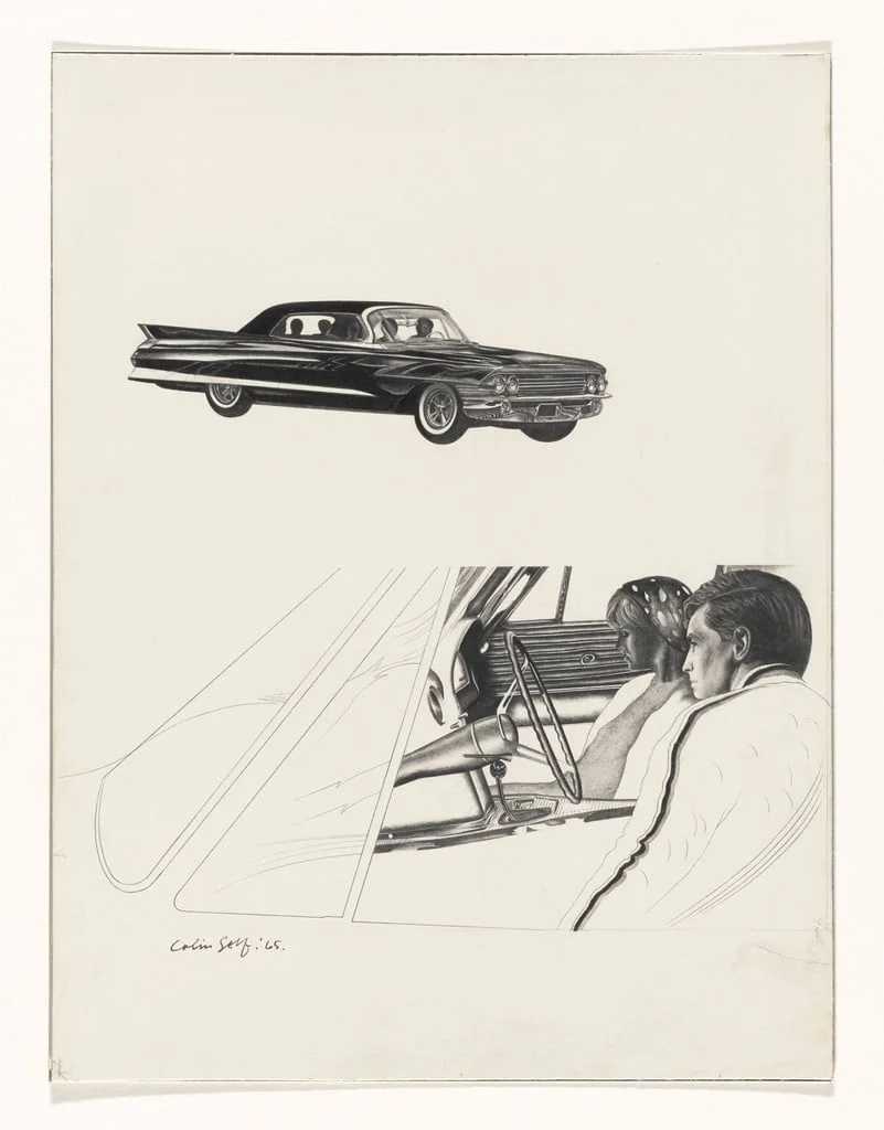 Untitled, by Colin Self, graphite, 1965