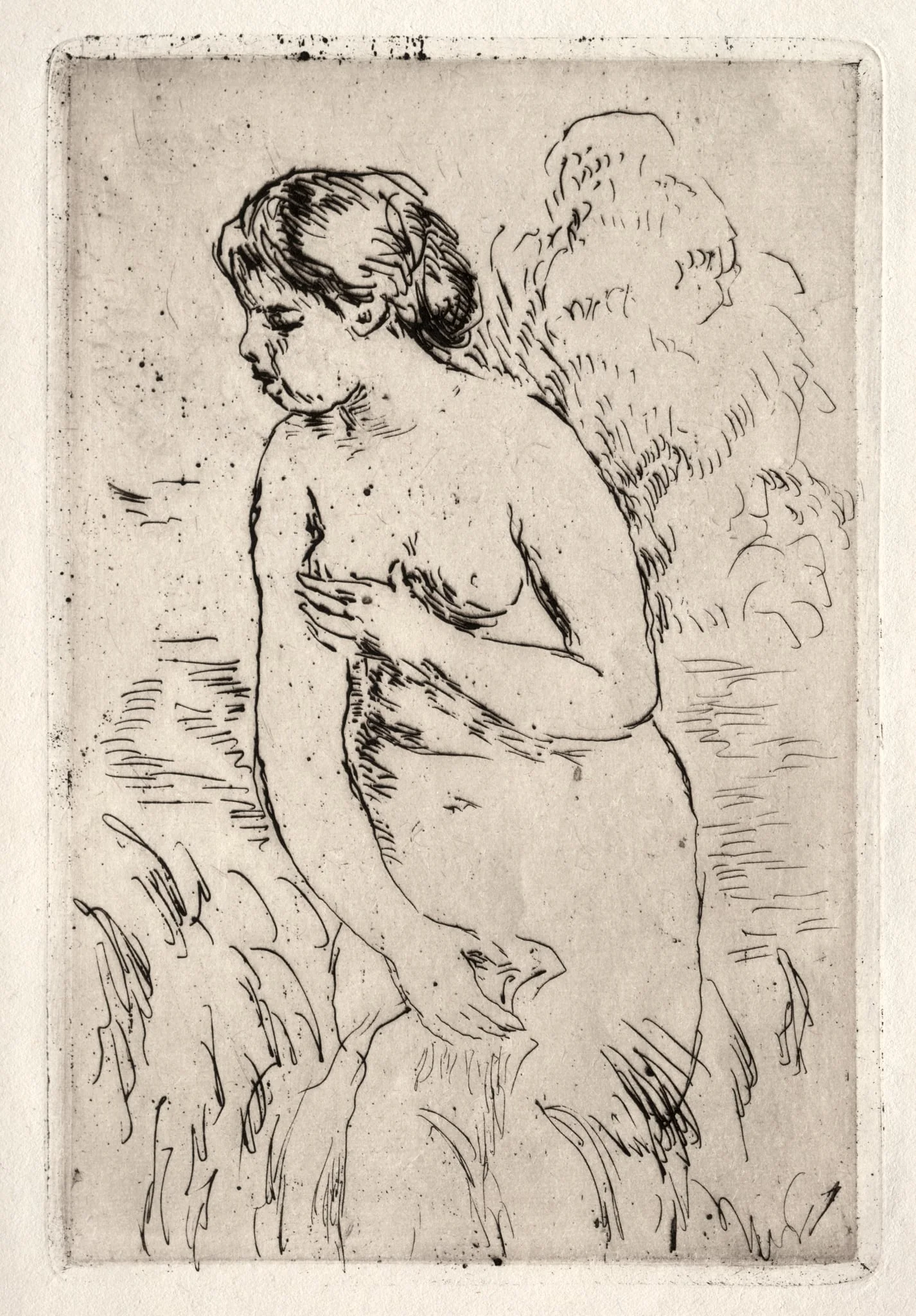 Bather Standing Up to Her Knees, by Auguste Renoir, 1910