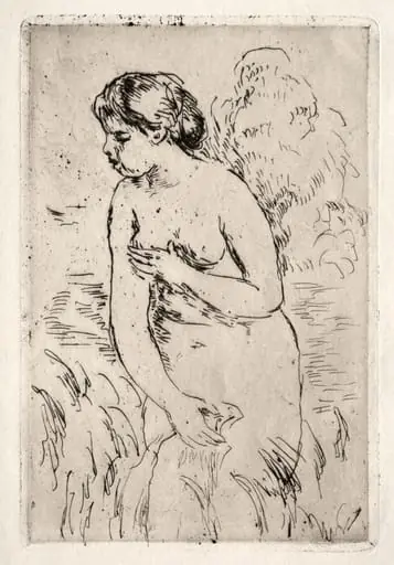 Bather Standing Up to Her Knees