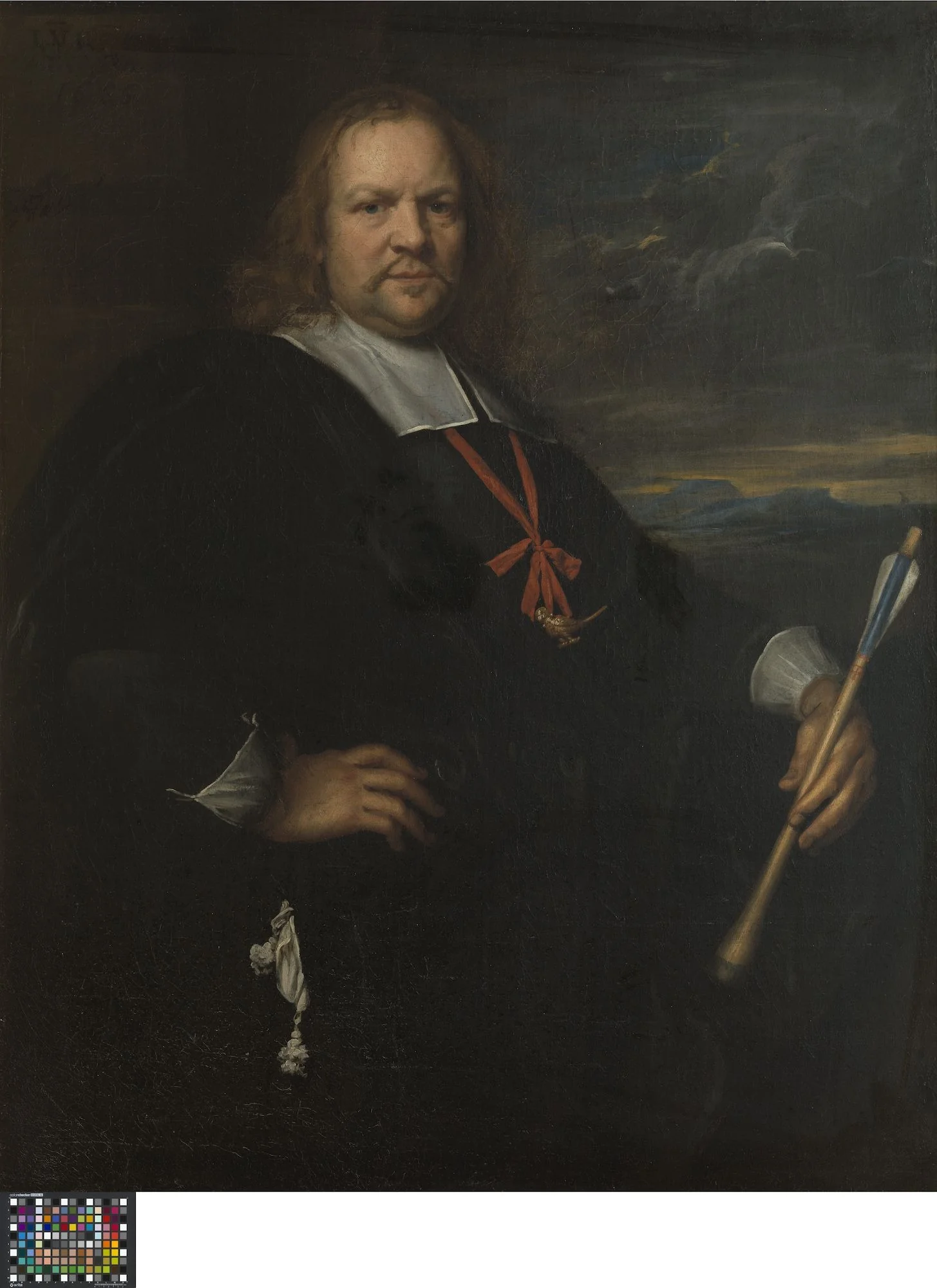 Portrait of Leonard van Kerckhove, King of the Guild of St. George in Bruges, by Jacob van Oost the Younger, oil, 1665