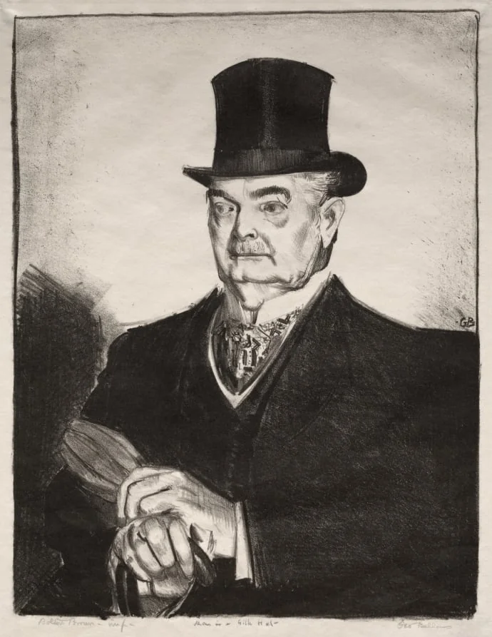 Man in a Silk Hat, by George Bellows, 1921