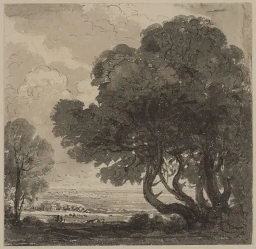 Ten small landscape drawings