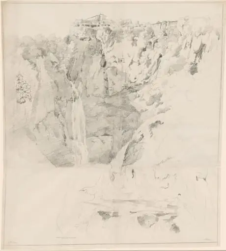Cliffs with a Waterfall at Tivoli