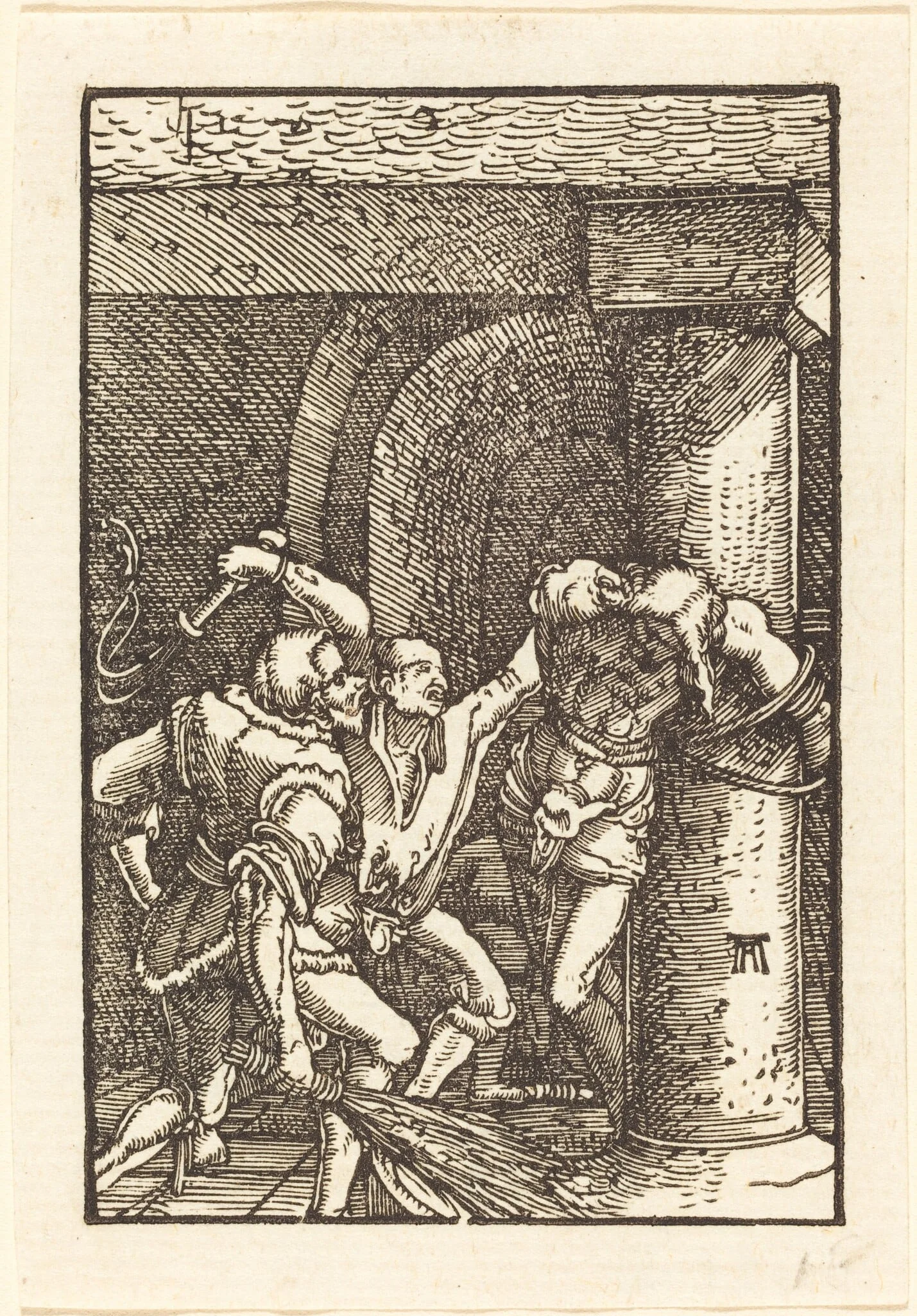 The Flagellation of Christ, by Albrecht Altdorfer, ink, 1513