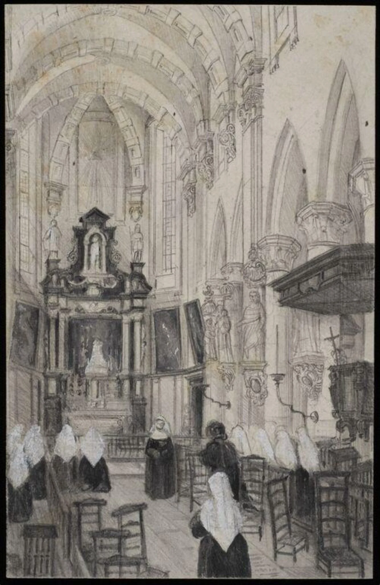 Interior of buildings, by Charles Frederick Godbold Turner, 1895