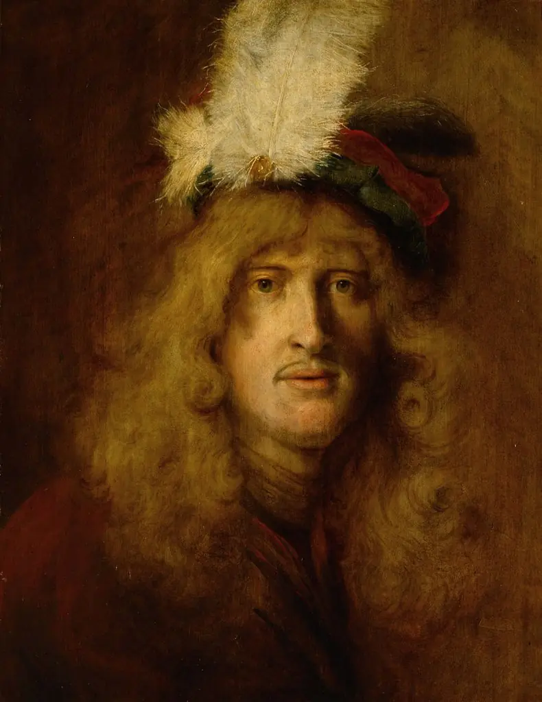 Portrait of a young man with plumed beret