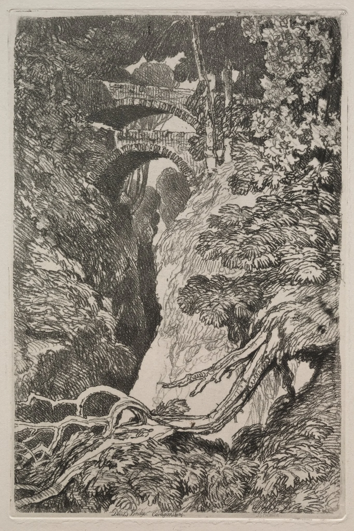 Liber Studiorum:  Devil's Bridge, Cardiganshire, by John Sell Cotman, 1838