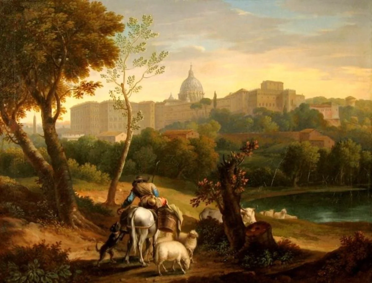Roma cu Vaticanul și bazilica Sfântul Petru, by Paolo Anesi, unspecified