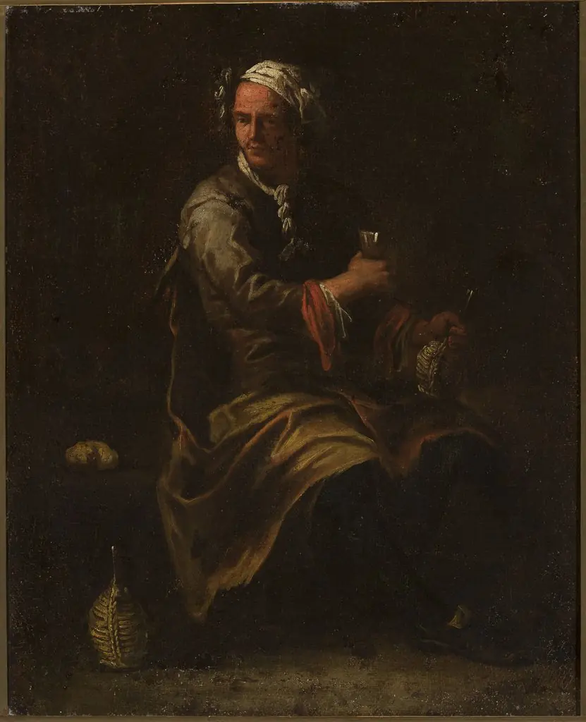 A man drinking wine