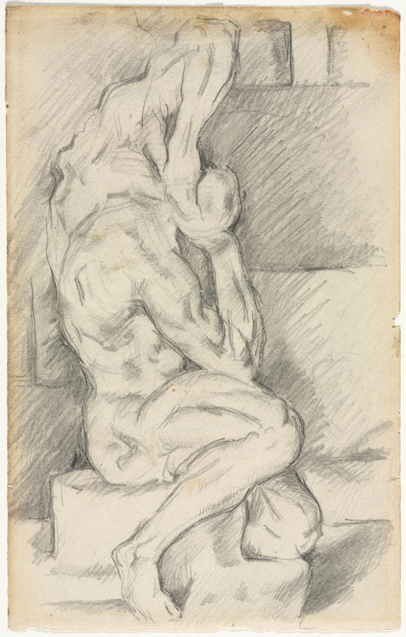 Sketch of Anatomical Sculpture (recto), by Paul Cezanne, 1882