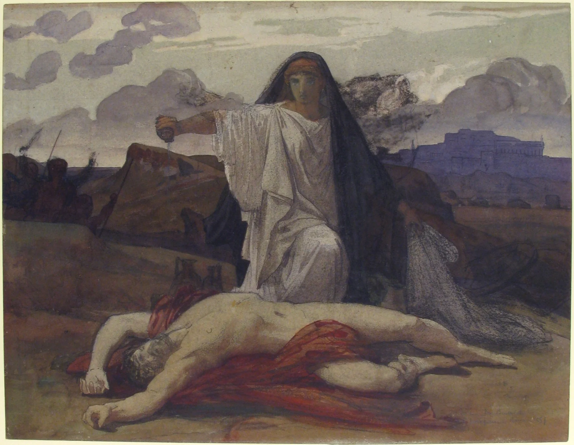 Antigone Gives Token Burial to the Body of Her Brother Polynices