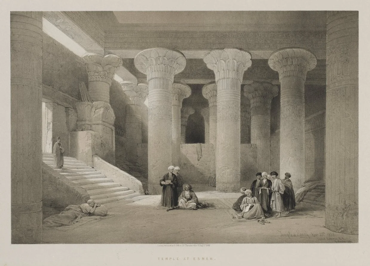 Egypt and Nubia, Volume I: Temple at Esneh, by Louis Haghe, 1846